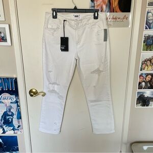 PAIGE Bright White Destructed Jeans